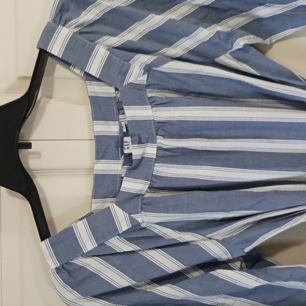 GAP cotton striped mini dress - Med - blue and white - Picture 3 of 8